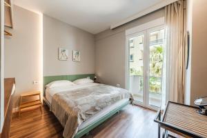 Ένα ή περισσότερα κρεβάτια σε δωμάτιο στο Luxury Seaview Apartment