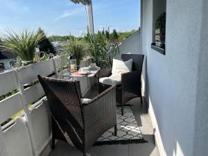 Balkón nebo terasa v ubytování Luxusapartment mit Balkon Nähe Dortmund