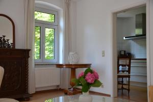 โทรทัศน์และ/หรือระบบความบันเทิงของ Appartement am Oranienpark im Kurviertel