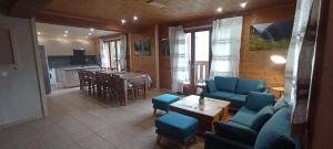 Χώρος καθιστικού στο Chalet les Alpes - Le Sapey