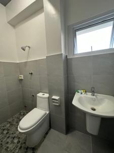 レガスピにあるCasita de Gloria Hometelのトイレと洗面台付きのバスルーム