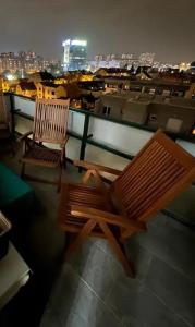 Część wypoczynkowa w obiekcie Casa de Dinca, 2 bedroom, big balcony, free parking zone
