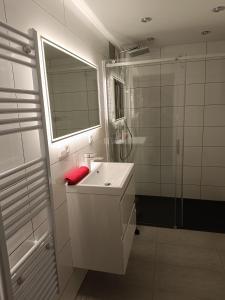 Koupelna v ubytování Ferienwohnung Sasbachwalden H2 Ap3 mit beheiztem Innenpool und Sauna