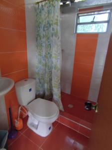 a bathroom with a toilet and a window at CASA 49 Villa Cesi in Utica +10 photos