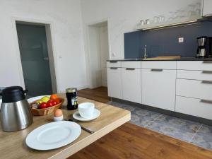 Η κουζίνα ή μικρή κουζίνα στο Gut Vorwerk