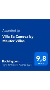 een schermafdruk van de vla sa camova van de website van de ledendorp bij Villa Sa Canova by Mauter Villas in Ciutadella