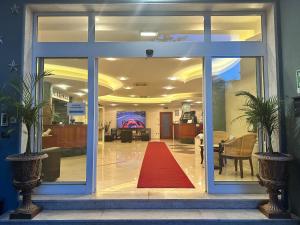 Posezení v ubytování Blue Hotel