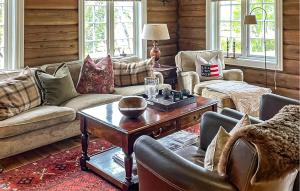 Χώρος καθιστικού στο Cozy Home In Rauland With Sauna