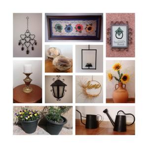 a collage of pictures of flowers and plants at El Castillejo de Camarena de la Sierra in Camarena de la Sierra