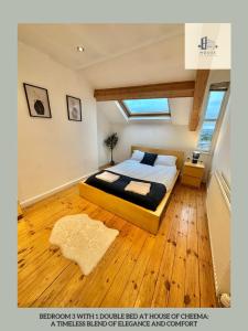 a bedroom with a bed and a window at The Chambers Presents Long stay Offers in Leeds