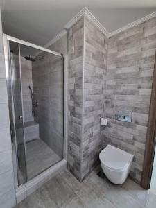 Koupelna v ubytování Eleni Hotel
