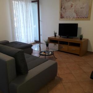 Televízia a/alebo spoločenská miestnosť v ubytovaní Apartman Pavla