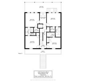 a floor plan of a house at Channel 6 in Surf City