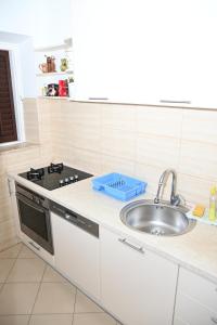 Kuchyň nebo kuchyňský kout v ubytování APARTMENTS ANDREA