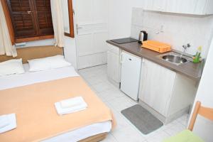 Kuchyň nebo kuchyňský kout v ubytování APARTMENTS ANDREA