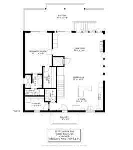 a floor plan of a house at Channel 6 in Surf City