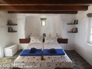a bedroom with a large bed in a room at Villa Antinaxos in Ambelas +59 photos