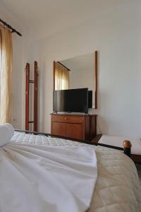 TV a/nebo společenská místnost v ubytování Zeusplace Leptokarya Seaside Apartment