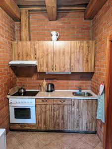 Virtuvė arba virtuvėlė apgyvendinimo įstaigoje Roubenka