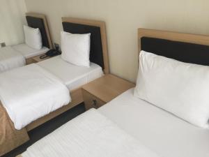 Łóżko lub łóżka w pokoju w obiekcie Soffia Hotel Baku