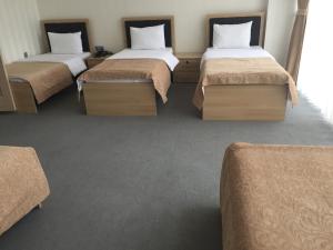 Cama ou camas em um quarto em Soffia Hotel Baku