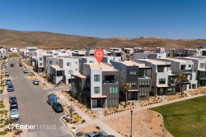 an aerial view of an apartment complex with a red stop sign at Desert Dream at Desert Color (by Ember Stays) in St. George