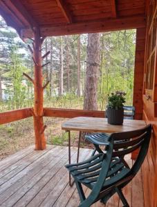 Balkón nebo terasa v ubytování Tørfoss Gård, Hytte utleie, Campingvogn og bobil plasser
