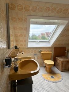 Ένα μπάνιο στο Deisterblick Ferienwohnung am Benther Berg +20 φωτογραφίες