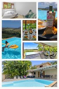 Sundlaugin á Sainte Luce_Villa_Piscine avec vue mer_wifi eða í nágrenninu