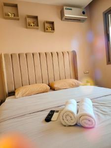 Katil atau katil-katil dalam bilik di Super Apartement Totalement neuf a Marjane M2