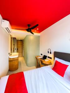 Postel nebo postele na pokoji v ubytování Sokkool Coliving and Coworking
