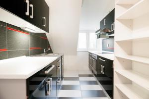 Kuchyň nebo kuchyňský kout v ubytování Apartman Na Bubnu