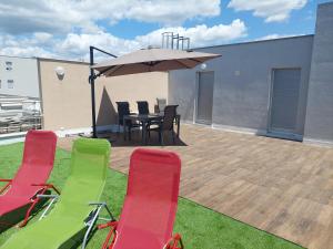 Patio nebo venkovní prostory v ubytování Penthouse Znjan