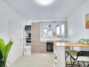 a small kitchen with a sink and a counter at Gaume Sweet Home in Moyen
