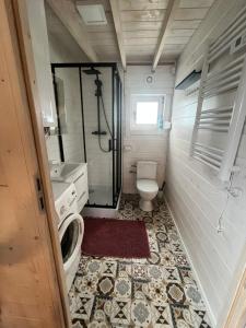 Łazienka w obiekcie Domki i Apartamenty Wieleń