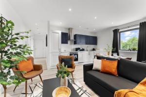 Dapur atau dapur kecil di Stylish Two-Bedroom Flat in Norwich +16 gambar