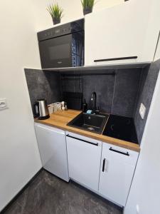 Kuchyňa alebo kuchynka v ubytovaní Apartamenty N 25 Przy Kaponierze