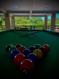 Biliár nebo kulečník v ubytování Pousada Fazenda do Engenho