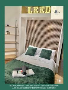 a poster of a bedroom with aoked bed at house of chagall at Ideal for Professional Staff in LS1 Financial Hub in Leeds