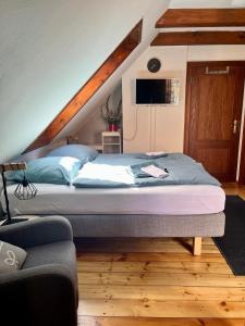 Postel nebo postele na pokoji v ubytování Apartman Mala Strana -Piece and quiet