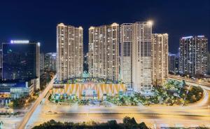 Nespecifikovaný výhled na destinaci Hanoj nebo výhled na město při pohledu z apartmánu