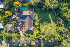 an aerial view of a house with a yard at 1 on Ross in Grahamstown