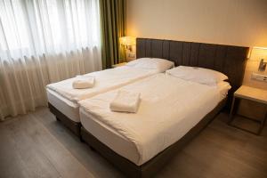 Voodi või voodid majutusasutuse Hotel Nessi Locarno toas