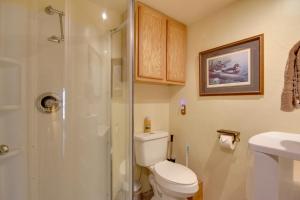 a bathroom with a toilet and a shower and a sink at Yellowstone Country Retreat Stunning Views! in Livingston +17 photos