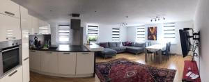 Dapur atau dapur kecil di Boardinghouse-SWB im Hirschen
