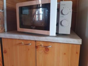 Kuchyň nebo kuchyňský kout v ubytování Holiday Home Dālderi