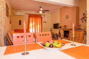 A television and/or entertainment centre at La luna house