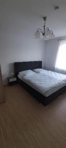 a bedroom with a bed and a window at Ferienwohnung für bis zu 10 Personen in Koetz 