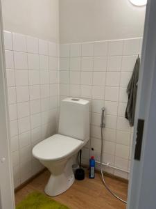 コッコラにあるPihlajan taloの部屋にある白いトイレ付きのバスルーム