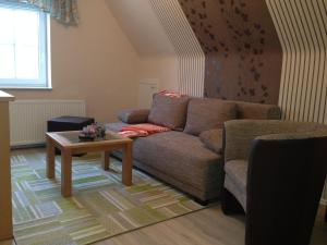 Posezení v ubytování Ferienwohnung Hellerling